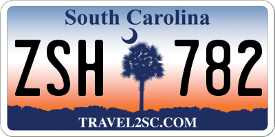 SC license plate ZSH782