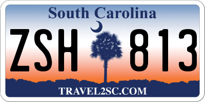 SC license plate ZSH813