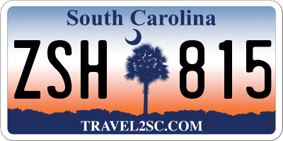 SC license plate ZSH815