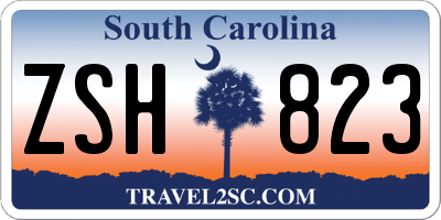SC license plate ZSH823