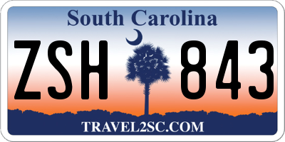 SC license plate ZSH843