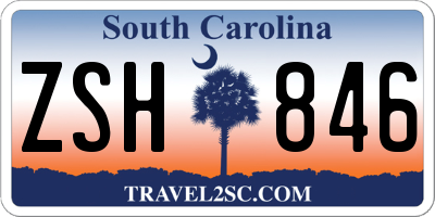 SC license plate ZSH846