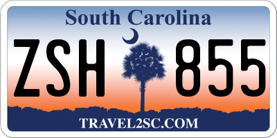 SC license plate ZSH855