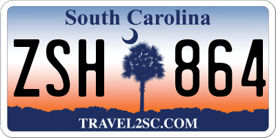 SC license plate ZSH864