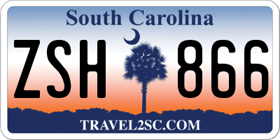 SC license plate ZSH866