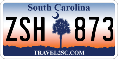 SC license plate ZSH873