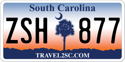 SC license plate ZSH877