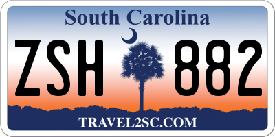 SC license plate ZSH882