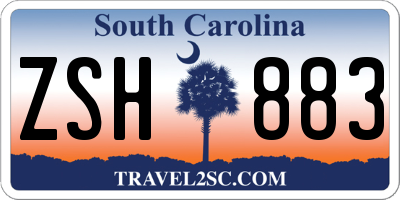 SC license plate ZSH883