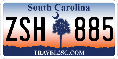 SC license plate ZSH885