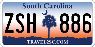 SC license plate ZSH886