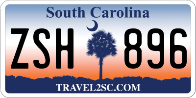SC license plate ZSH896