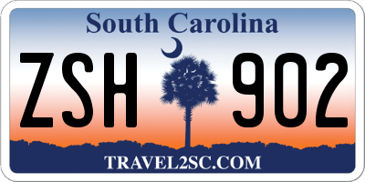 SC license plate ZSH902