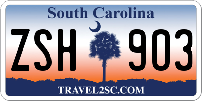 SC license plate ZSH903