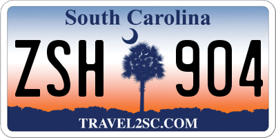 SC license plate ZSH904
