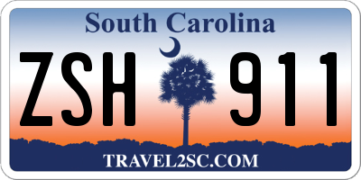 SC license plate ZSH911