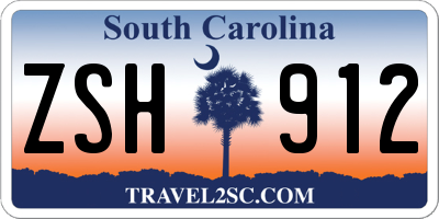 SC license plate ZSH912