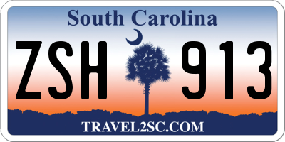 SC license plate ZSH913
