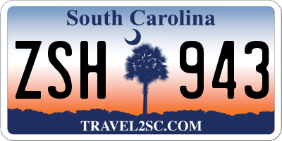 SC license plate ZSH943