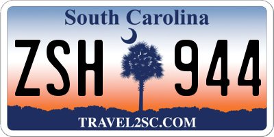 SC license plate ZSH944