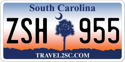 SC license plate ZSH955