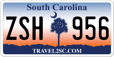 SC license plate ZSH956