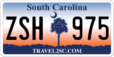 SC license plate ZSH975
