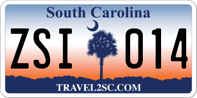 SC license plate ZSI014