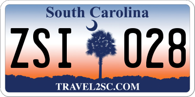 SC license plate ZSI028