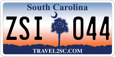 SC license plate ZSI044