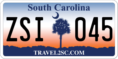 SC license plate ZSI045