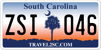 SC license plate ZSI046