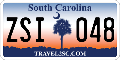 SC license plate ZSI048