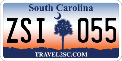 SC license plate ZSI055