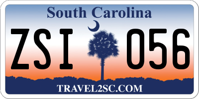 SC license plate ZSI056