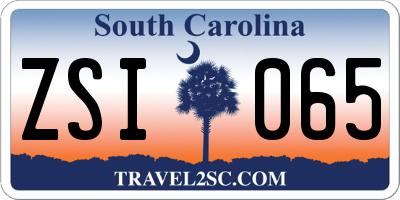 SC license plate ZSI065