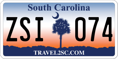 SC license plate ZSI074