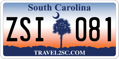 SC license plate ZSI081