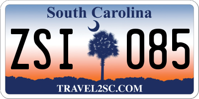 SC license plate ZSI085