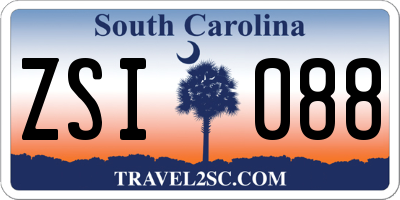 SC license plate ZSI088