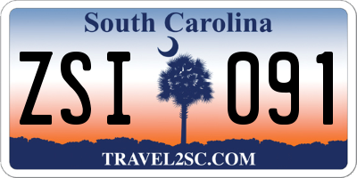 SC license plate ZSI091