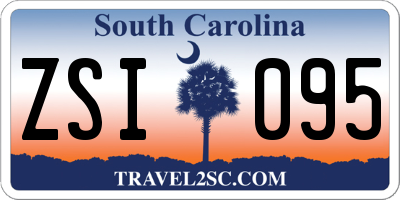 SC license plate ZSI095