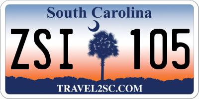 SC license plate ZSI105