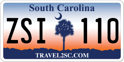 SC license plate ZSI110