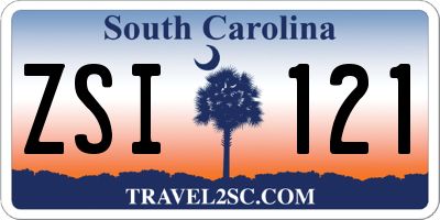 SC license plate ZSI121