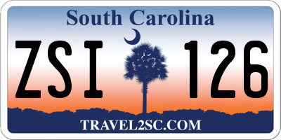 SC license plate ZSI126