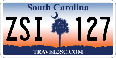 SC license plate ZSI127