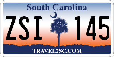 SC license plate ZSI145