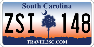 SC license plate ZSI148