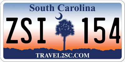 SC license plate ZSI154